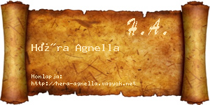 Héra Agnella névjegykártya